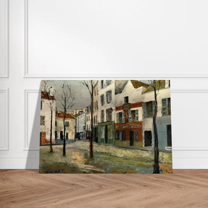 SQUARE TERTRE ON MONTMARTRE 2 - Maurice Utrillo Brushed Aluminum Print - 70x100 cm / 28x40 inches | Maurice Utrillo Aluminum Print | Maurice Utrillo Prints