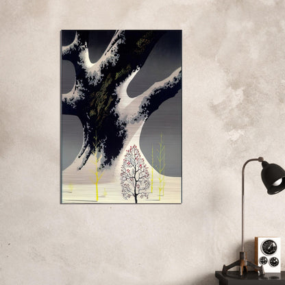 Winter Oak - Eyvind Earle Brushed Aluminum Print - 70x100 cm / 28x40 inches | Eyvind Earle Aluminum Print | Eyvind Earle Prints