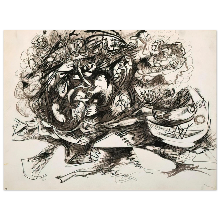 Jackson Pollock - UNTITLED O CONNOR THAW 771  75x100 cm / 30x40inches Fine Art Poster