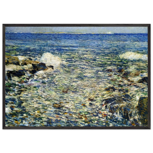 Surf Isles of Shoals - Childe Hassam 70x100 cm / 28x40 inches Framed Art Print – Black Wooden Frame