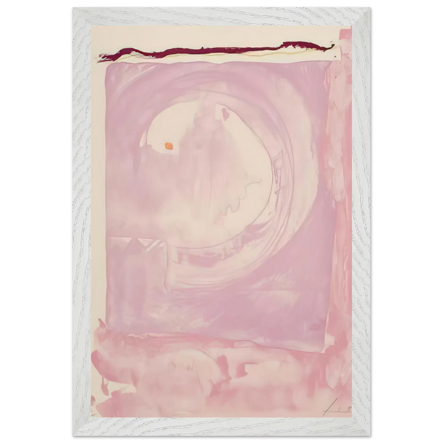 Helen Frankenthaler - Reflections IX - 1995 Wall art - 21x29.7 cm / 8x12" - Premium Wooden Framed Poster With Fine Art Paper - Black frame