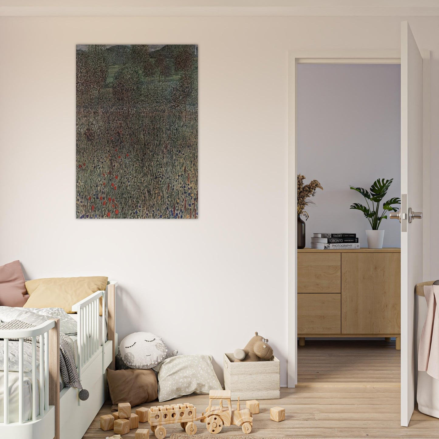 BLOOMING FIELD - Gustav Klimt Brushed Aluminum Print - 70x100 cm / 28x40 inches | Gustav Klimt Aluminum Print | Gustav Klimt Prints