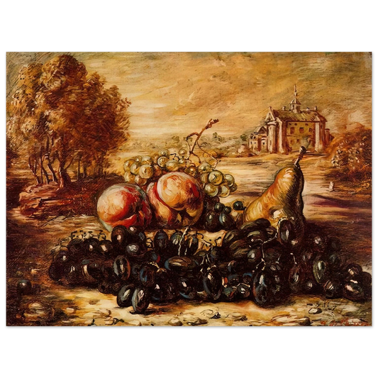 Giorgio de Chirico - BLACK GRAPE  75x100 cm / 30x40inches Fine Art Poster