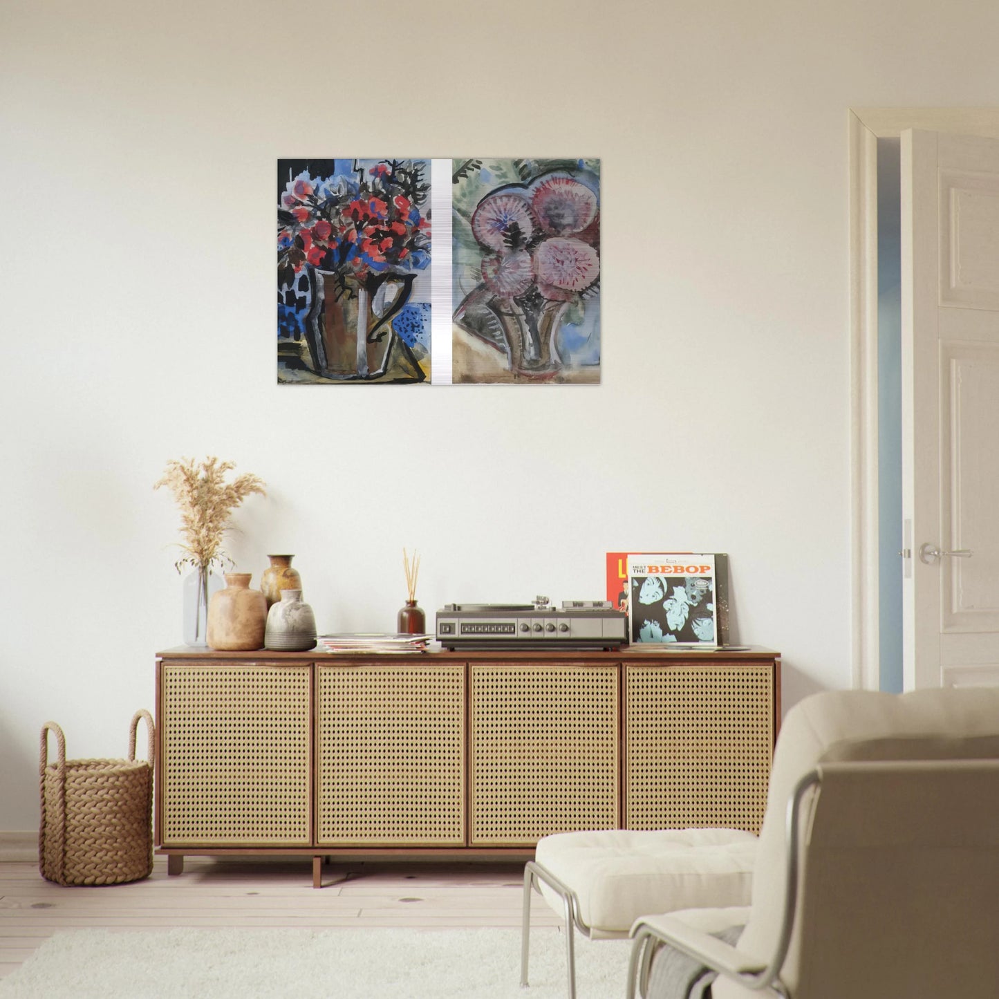 Still Life - Expressionism - Natalia Goncharova Brushed Aluminum Print - 70x100 cm / 28x40 inches | Natalia Goncharova Aluminum Print | Natalia Goncharova Prints