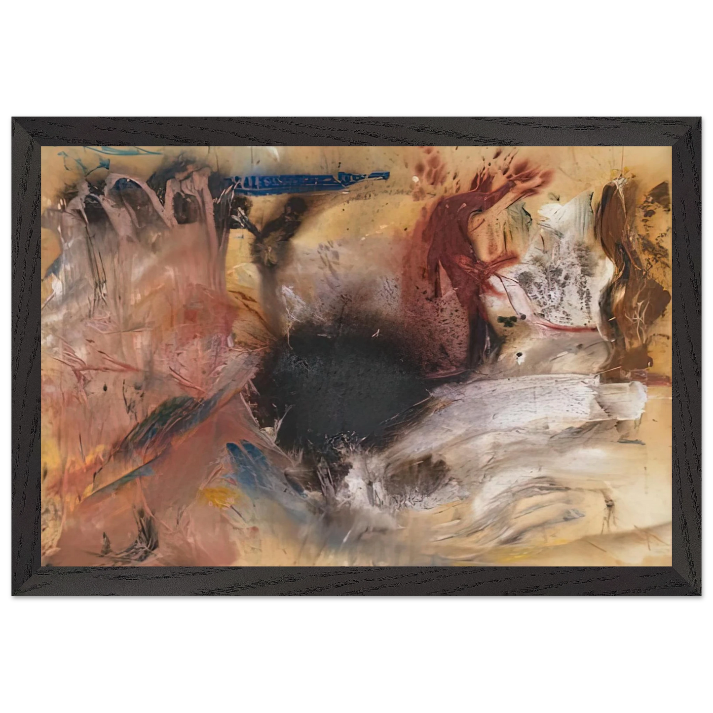 Helen Frankenthaler - Sun Spot, 1954- Wall Art - 30x40 cm / 12x16 inches - Premium Wooden Framed Poster With Fine Art Paper-canvas - Wood frame