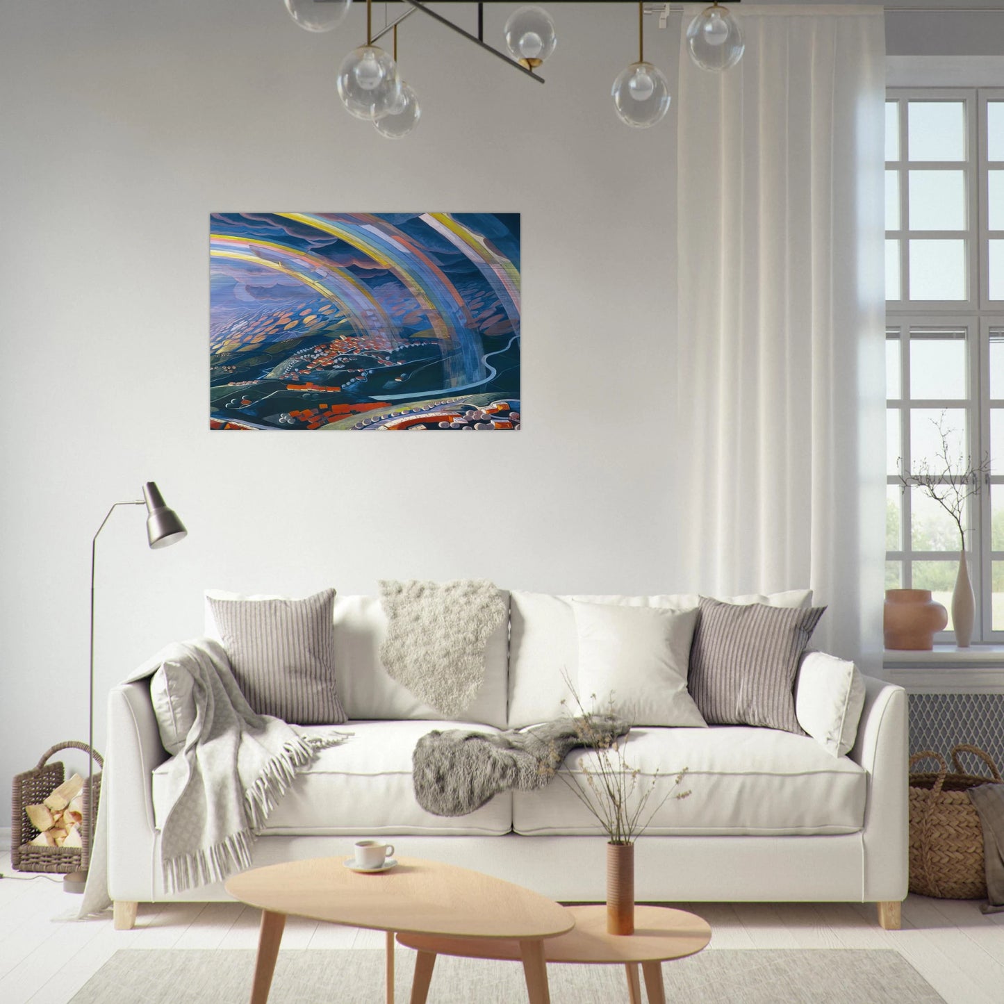 The Miracle of Light While Flying - 1931 - Gerardo Dottori Brushed Aluminum Print - 70x100 cm / 28x40 inches | Gerardo Dottori Aluminum Print | Gerardo Dottori Prints