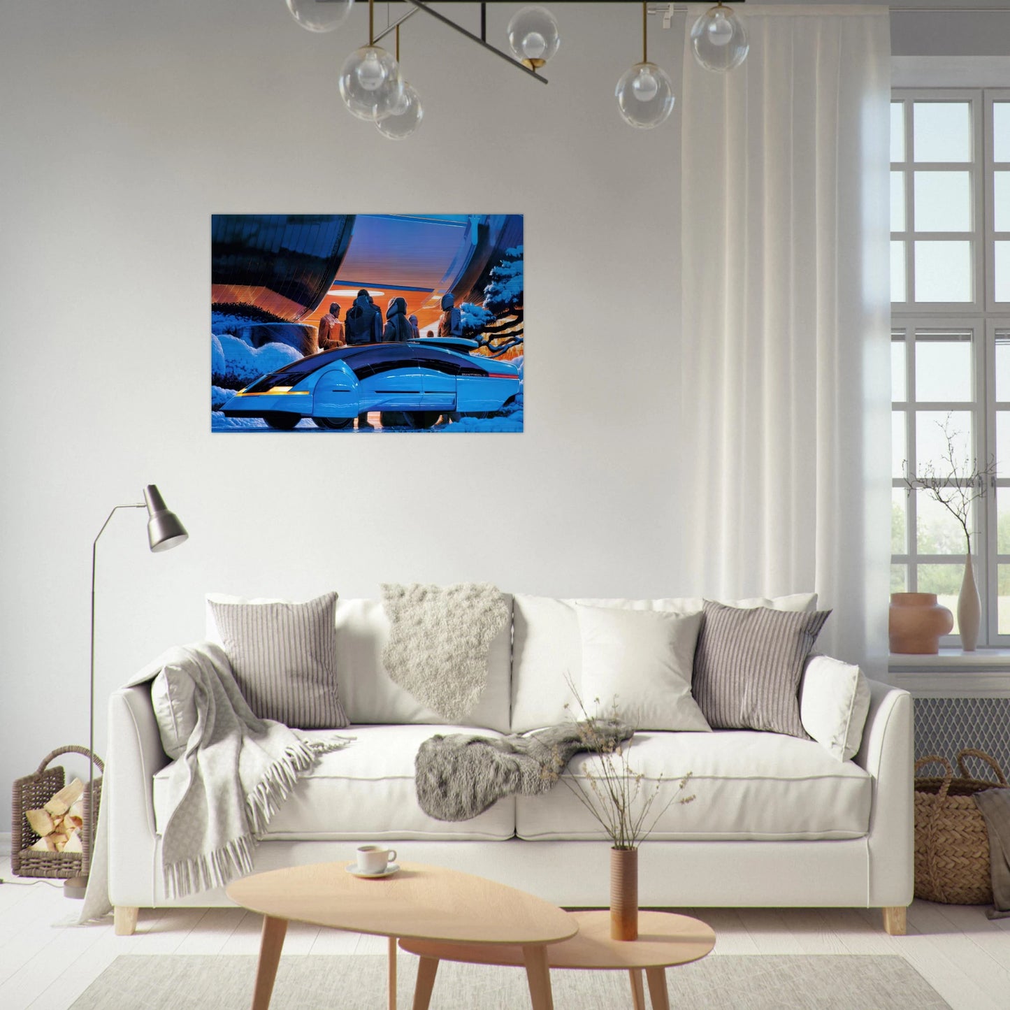 Syd Mead - Syd Mead Brushed Aluminum Print - 70x100 cm / 28x40 inches | Syd Mead Aluminum Print | Syd Mead Prints