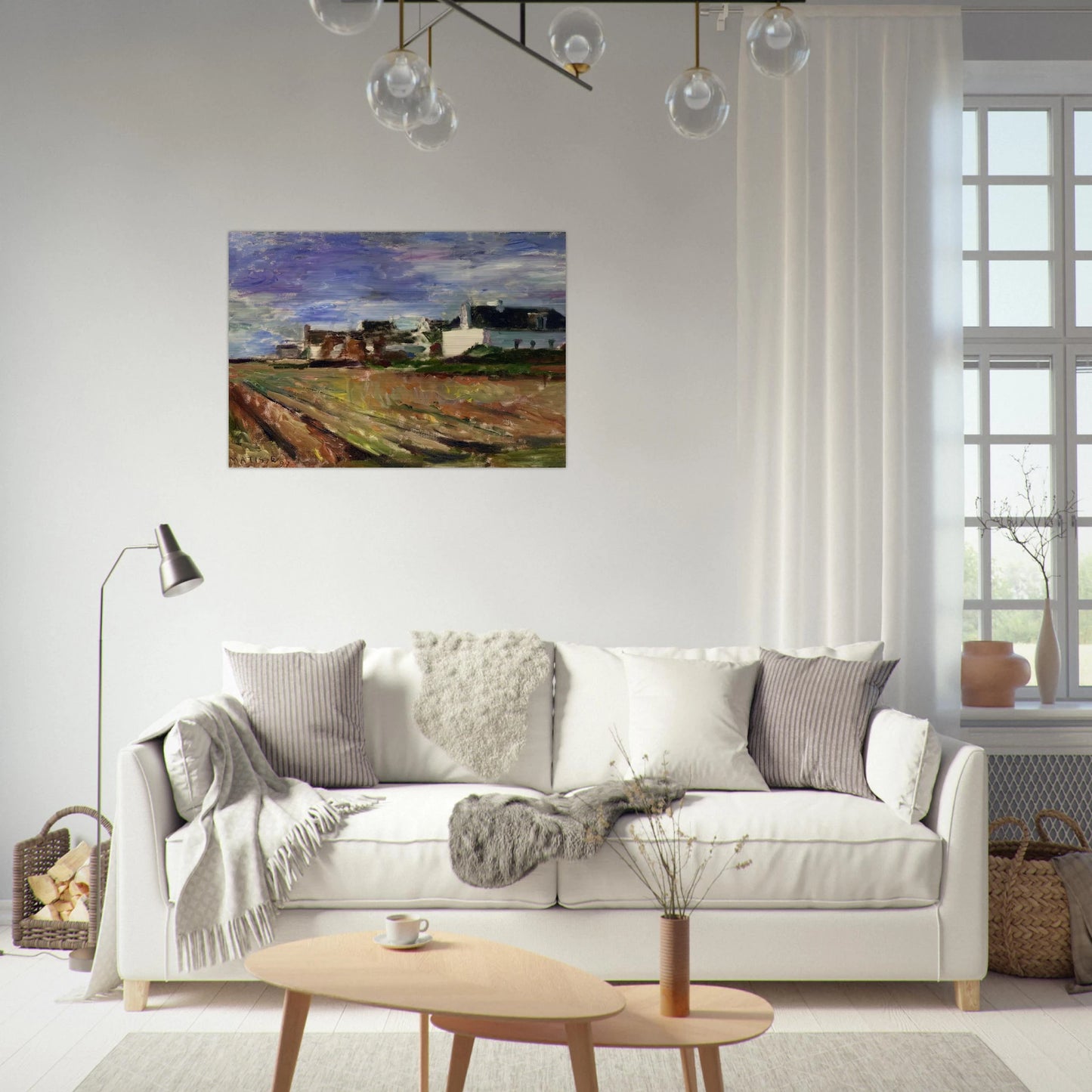FARMS IN BRITTANY BELLE ILE 1897 - Henri Matisse Brushed Aluminum Print - 70x100 cm / 28x40 inches | Henri Matisse Aluminum Print | Henri Matisse Prints