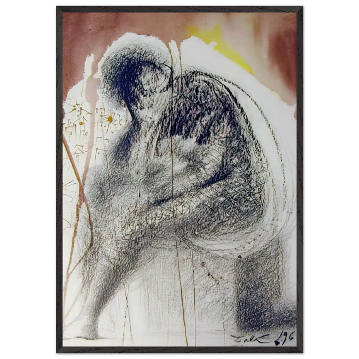 SEDET SOLA CIVITAS PLENA POUPOLO 2 CHRONICLES 36 19 1967 - Salvador Dali 70x100 cm / 28x40 inches Framed Art Print – Black Wooden Frame