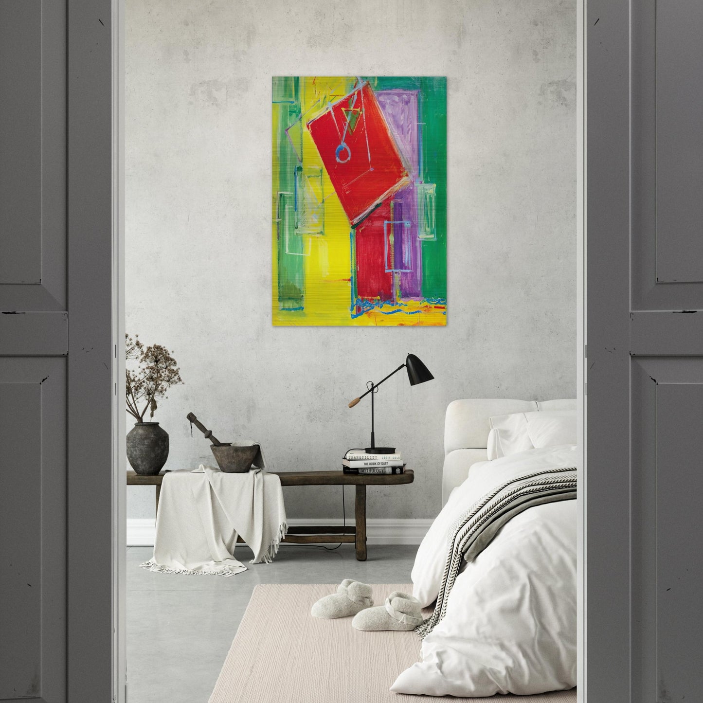 Untitled - Hans Hofmann Brushed Aluminum Print - 70x100 cm / 28x40 inches | Hans Hofmann Aluminum Print | Hans Hofmann Prints