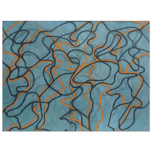 Brice Marden - Letter About Rocks #3, Blue Ground - 2010  75x100 cm / 30x40inches Fine Art Poster