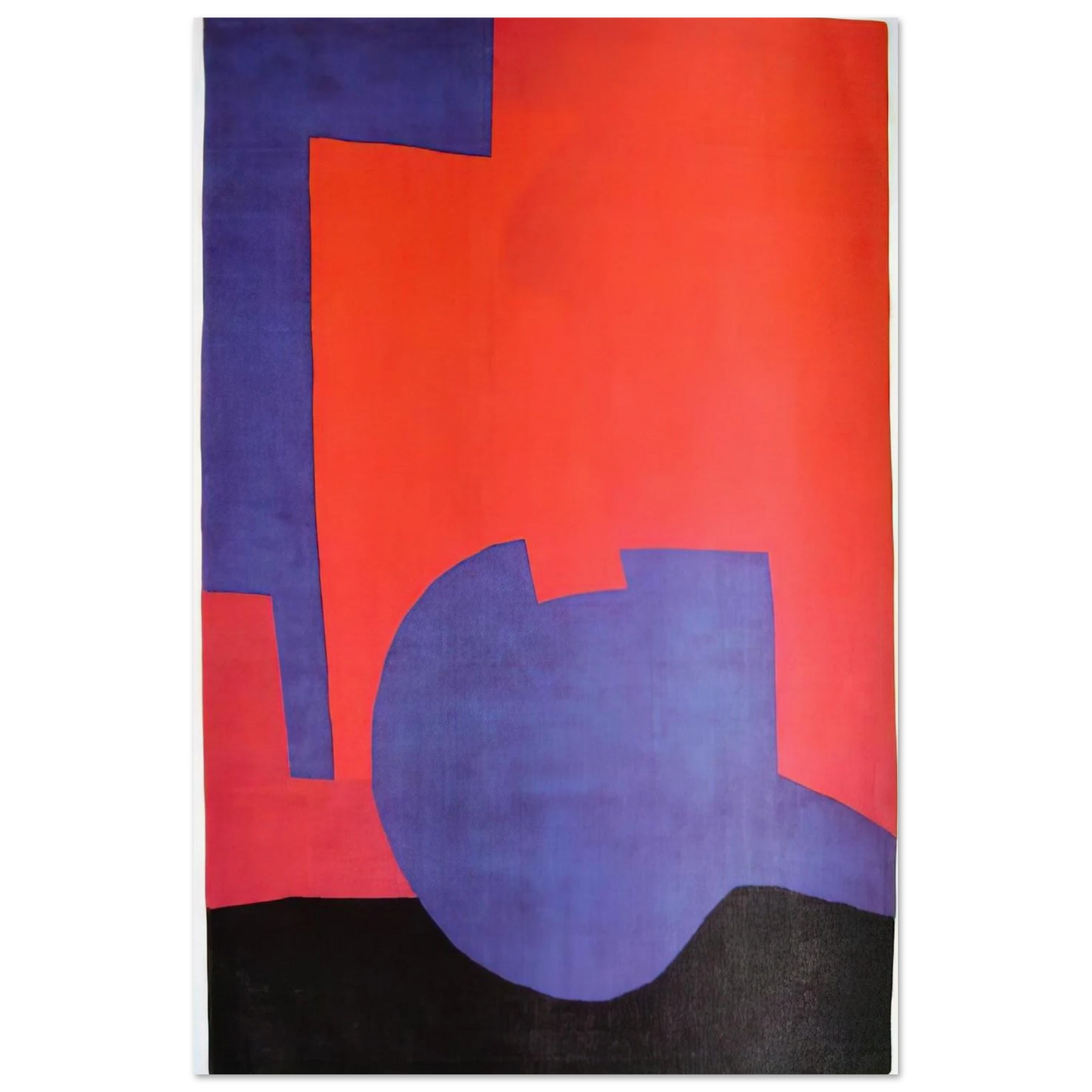 Composition rouge - 1968 - Serge Poliakoff Art Prints - 100x150 cm / 40x60″ inches | Serge Poliakoff Poster | Serge Poliakoff Prints