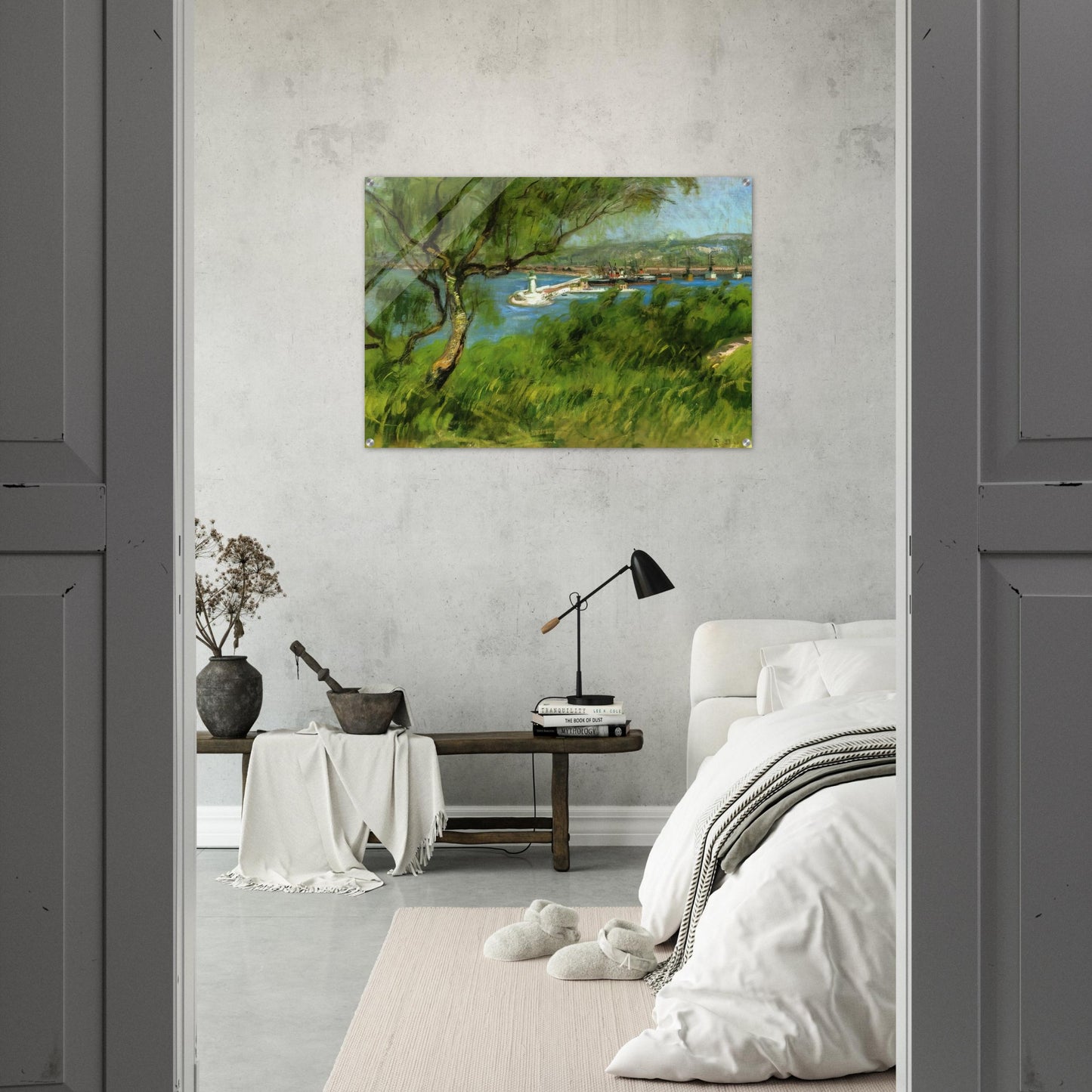 VIEW OF A PORT - Raoul Dufy Acrylic Print - 70x100 cm / 28x40″ inches