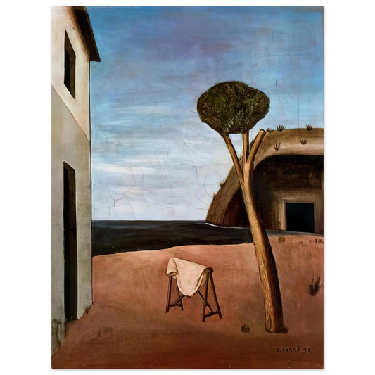 Carlo Carra - A PINE BY THE SEA 1921  75x100 cm / 30x40inches Fine Art Poster