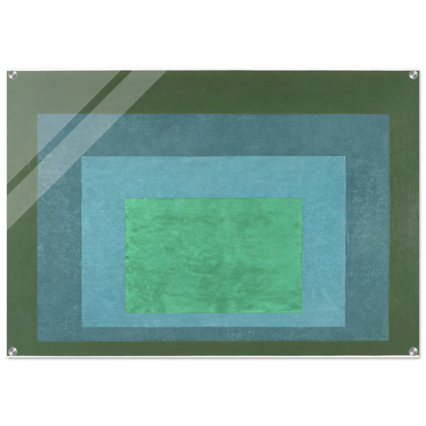STUDY FOR HOMAGE TO THE SQUARE TERRASSED FOLIAGE 1960 - Josef Albers Acrylic Print - 70x100 cm / 28x40″ inches