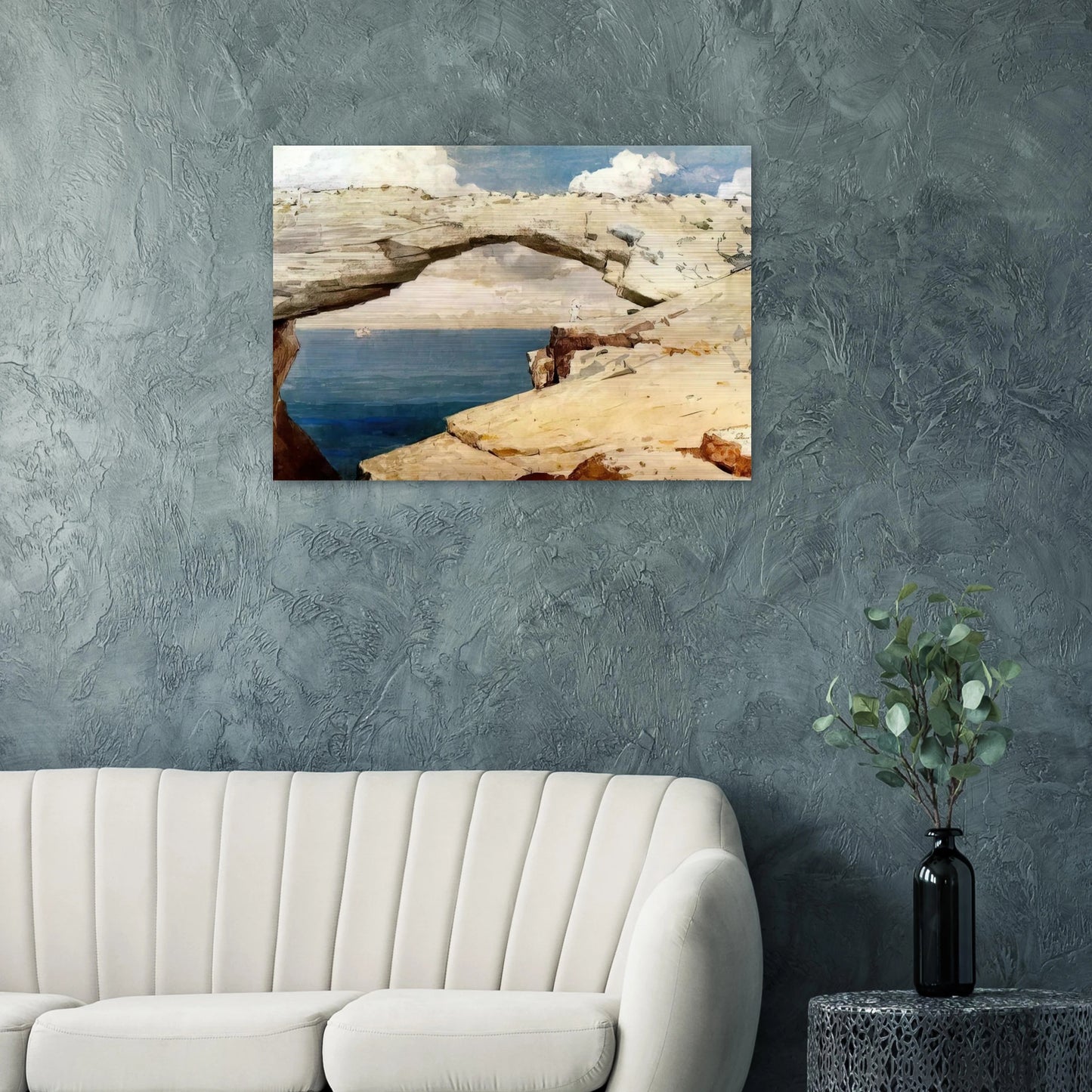 GLASS WINDOWS BAHAMAS 1885 - Winslow Homer Brushed Aluminum Print - 70x100 cm / 28x40 inches | Winslow Homer Aluminum Print | Winslow Homer Prints