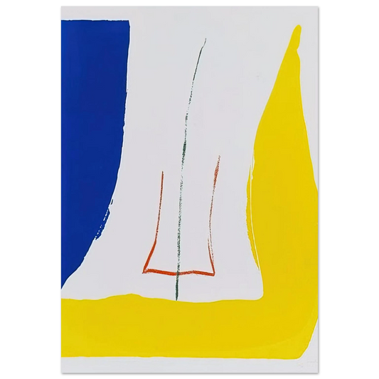 Helen Frankenthaler - Sun Corner - 1968 Wall art - 13x18 cm / 5x7 inches - Fine Art Poster-canvas - -