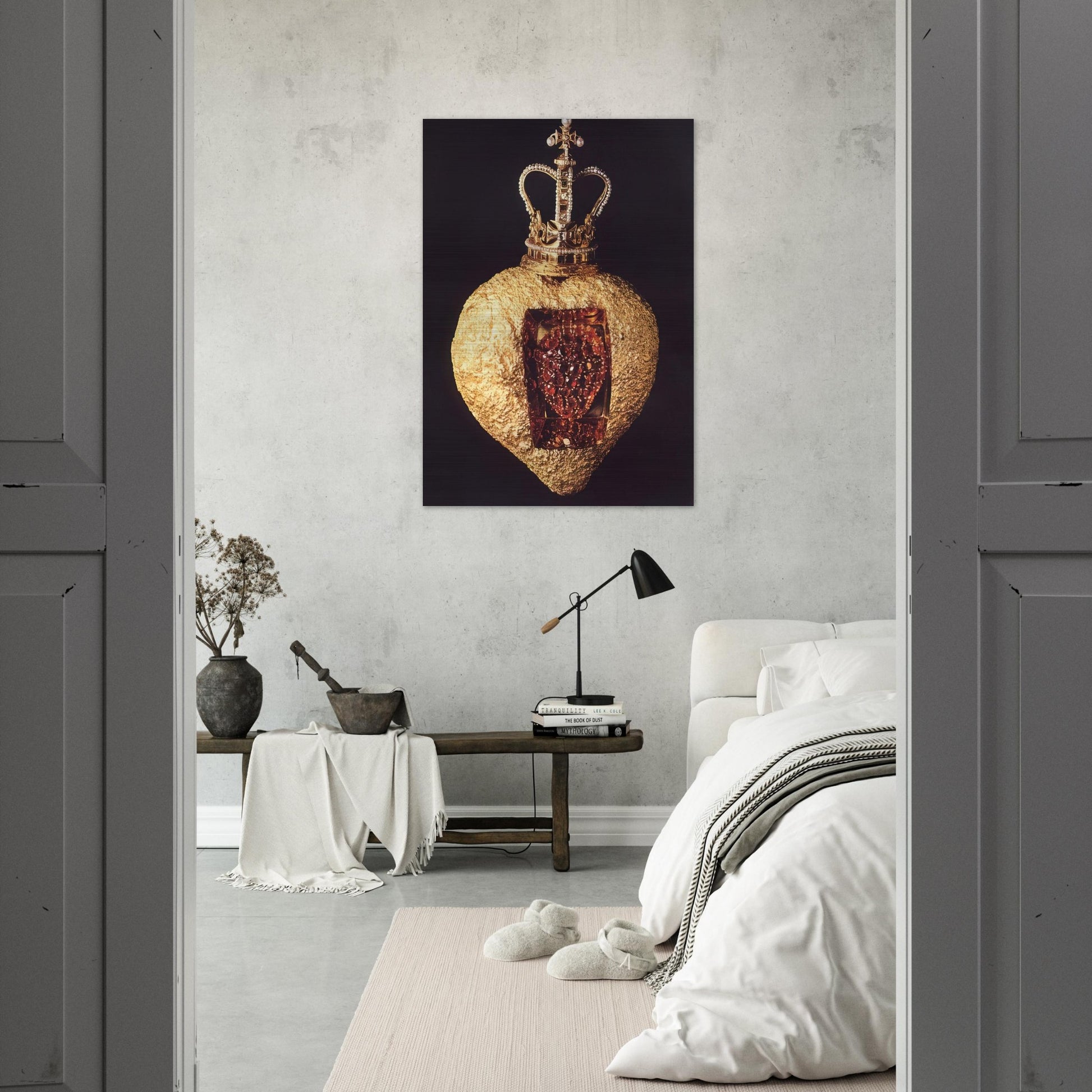THE ROYAL HEART - Salvador Dali Brushed Aluminum Print - 70x100 cm / 28x40 inches | Salvador Dali Aluminum Print | Salvador Dali Prints