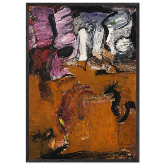 Pallas Athena--Earth - Grace Hartigan 70x100 cm / 28x40 inches Framed Art Print – Black Wooden Frame