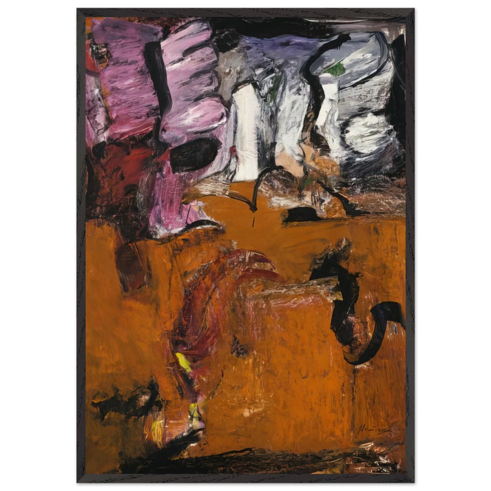 Pallas Athena--Earth - Grace Hartigan 70x100 cm / 28x40 inches Framed Art Print – Black Wooden Frame