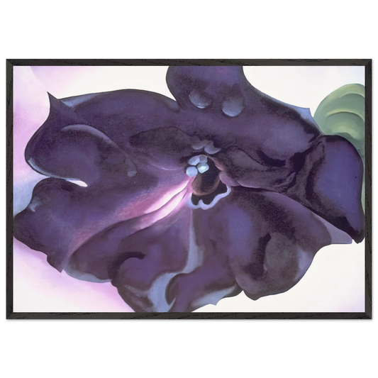 Petunia - Georgia OKeeffe 70x100 cm / 28x40 inches Framed Art Print – Black Wooden Frame