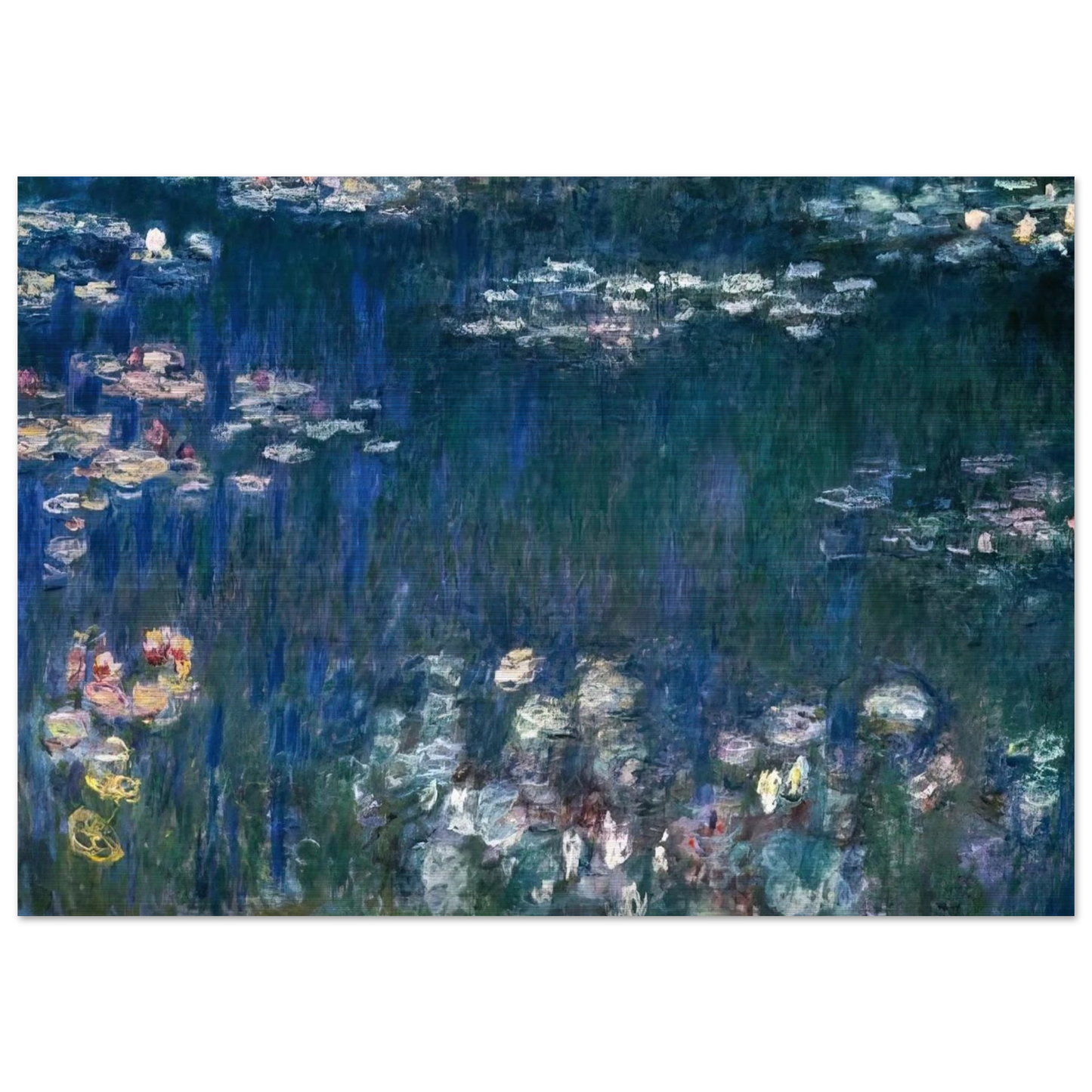 Water Lilies, Green Harmony - claude monet Brushed Aluminum Print - 70x100 cm / 28x40 inches | claude monet Aluminum Print | claude monet Prints