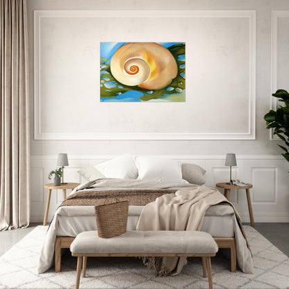 Pink Shell with Seaweed - Georgia O'Keeffe Acrylic Print - 70x100 cm / 28x40″ inches