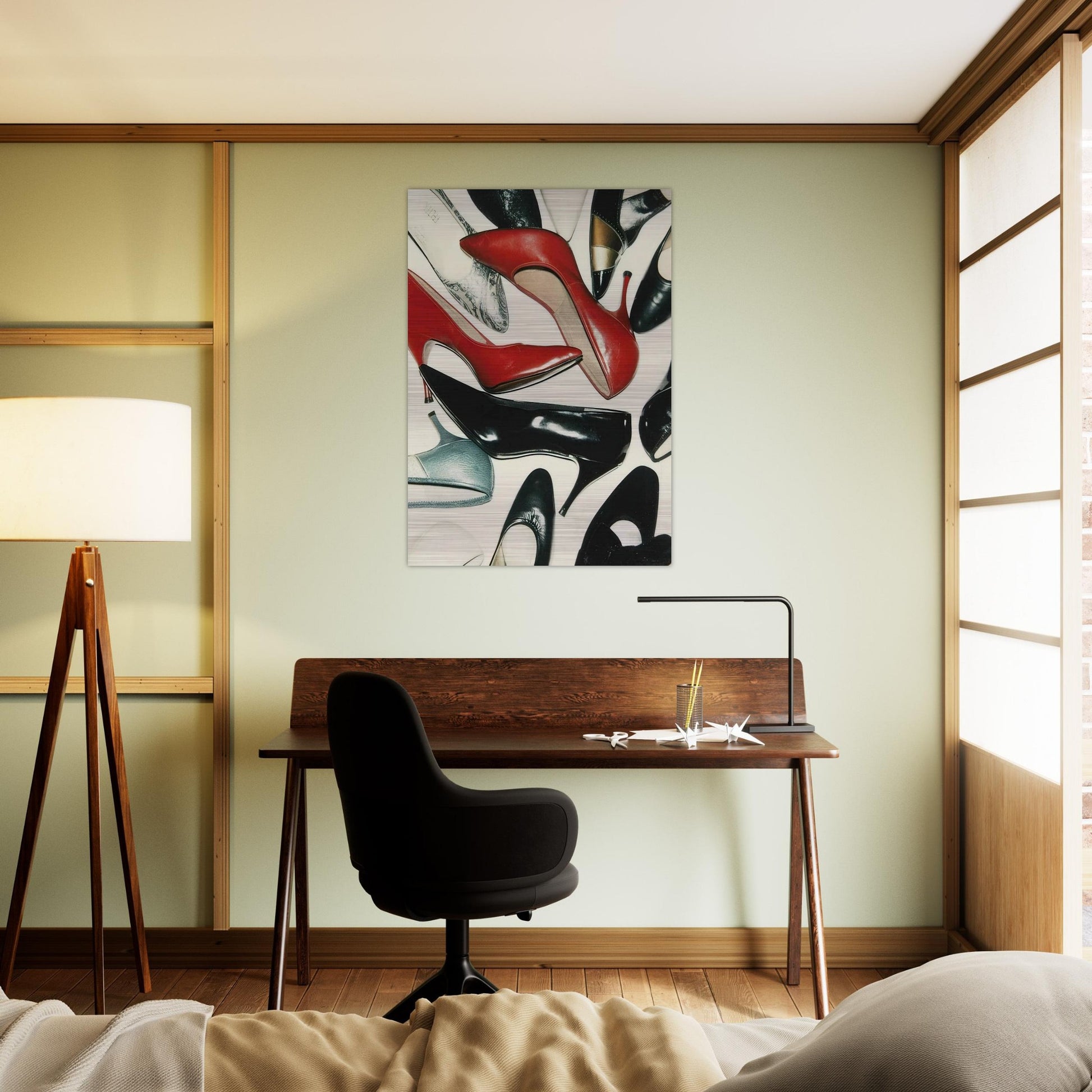 Shoes - Andy Warhol Brushed Aluminum Print - 70x100 cm / 28x40 inches | Andy Warhol Aluminum Print | Andy Warhol Prints