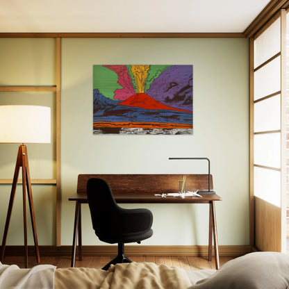 Vesuvius - Andy Warhol Brushed Aluminum Print - 70x100 cm / 28x40 inches | Andy Warhol Aluminum Print | Andy Warhol Prints