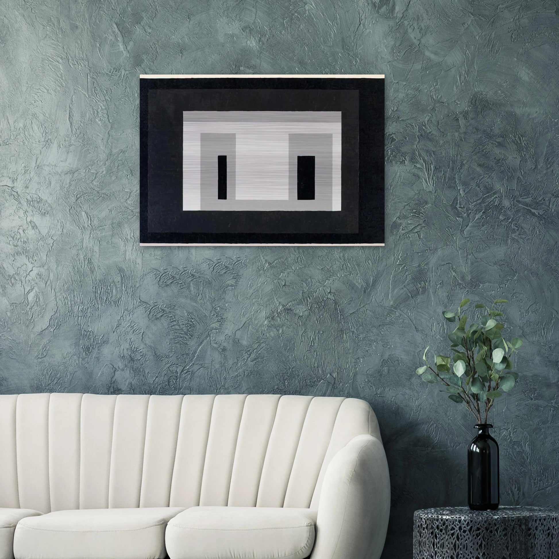 VARIANT ADOBE 1948 - Josef Albers Brushed Aluminum Print - 70x100 cm / 28x40 inches | Josef Albers Aluminum Print | Josef Albers Prints