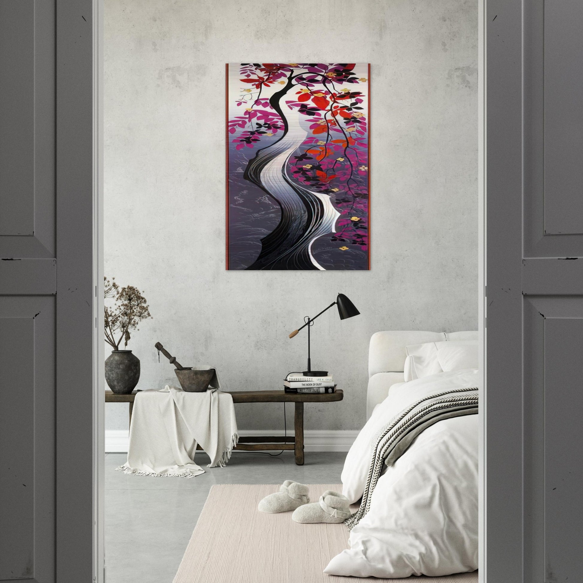 Twisted Tree - Eyvind Earle Brushed Aluminum Print - 70x100 cm / 28x40 inches | Eyvind Earle Aluminum Print | Eyvind Earle Prints