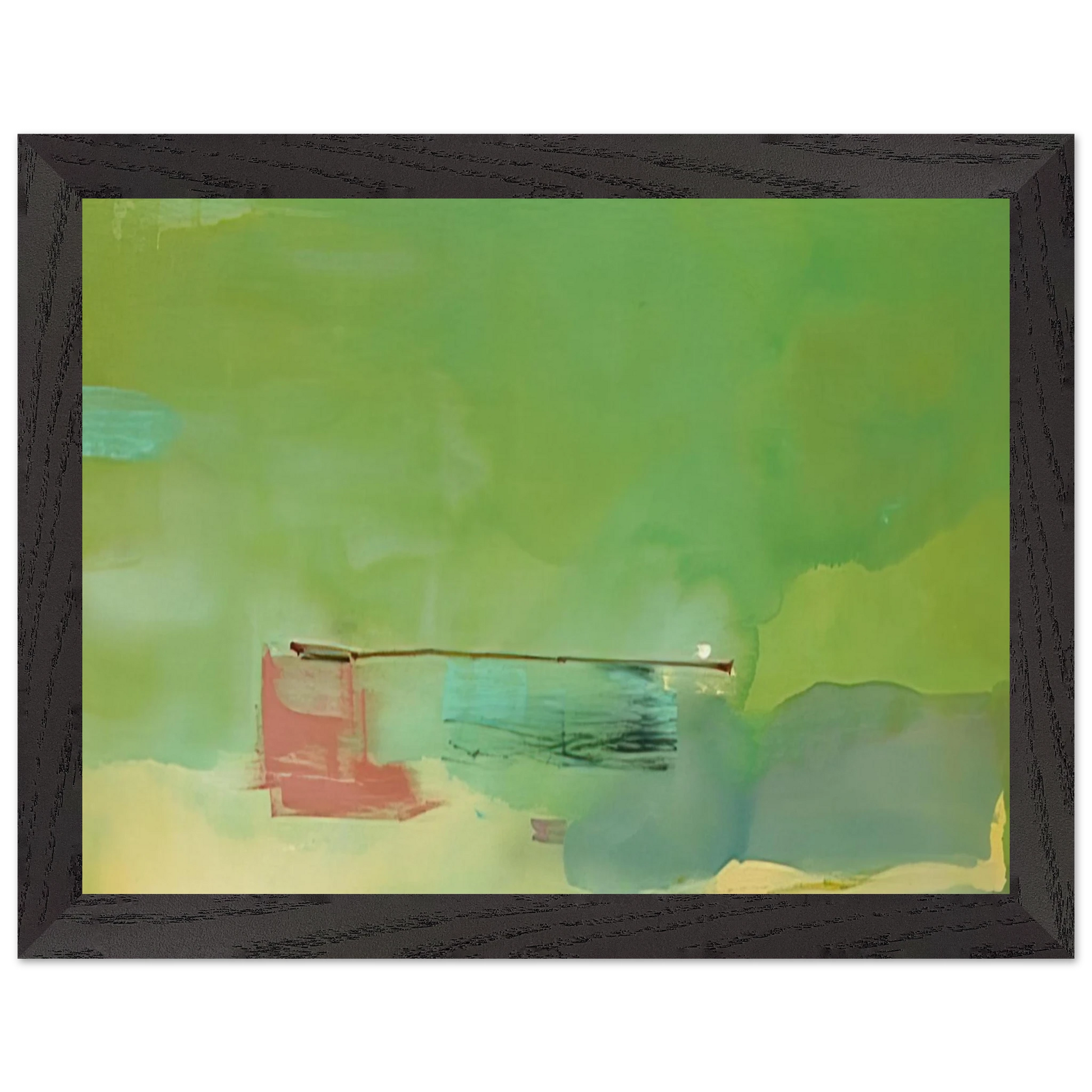Helen Frankenthaler - Springscape - 1975 Wall art - 40x50 cm / 16x20 inches - Premium Wooden Framed Poster With Fine Art Paper-canvas - Wood frame