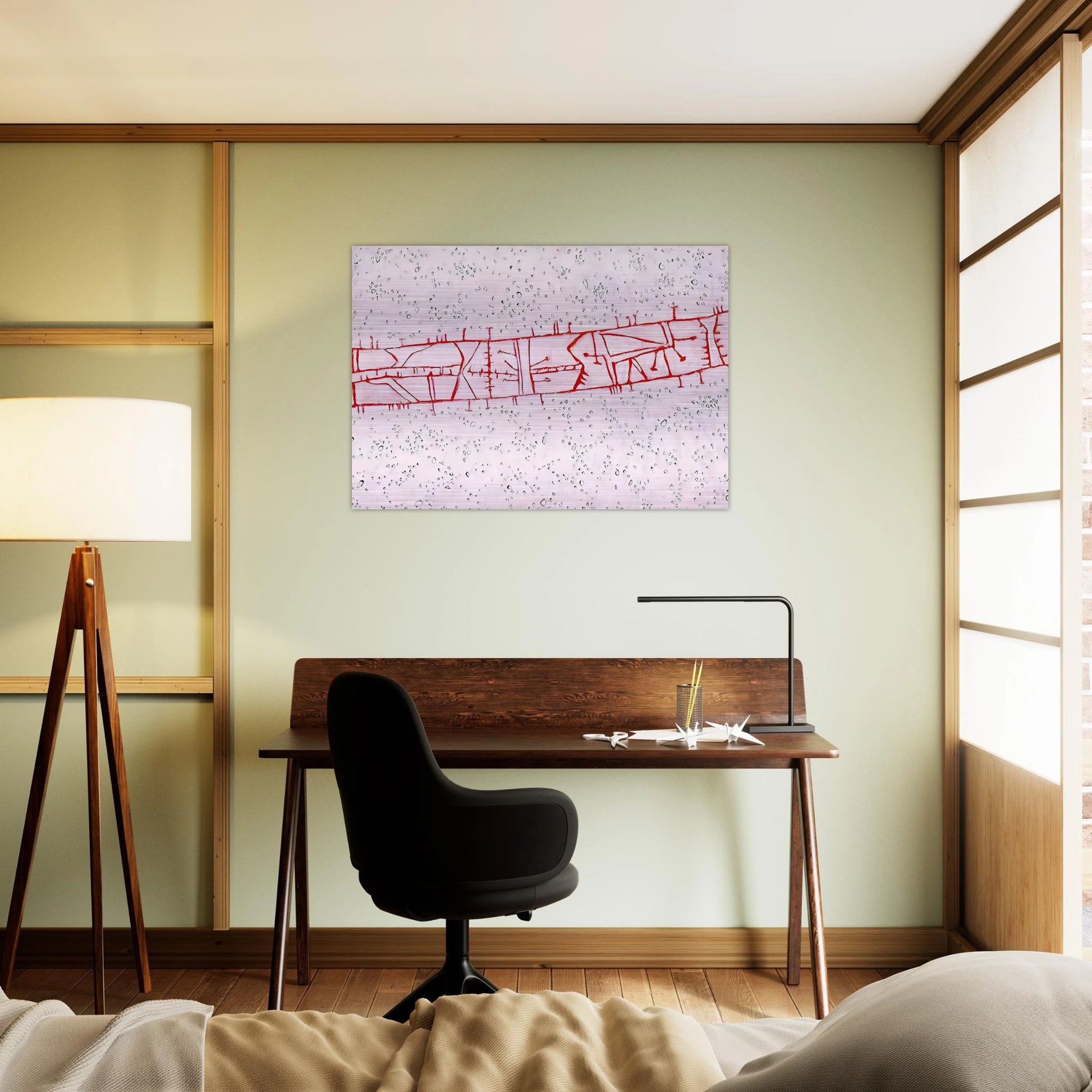 Bridge - 1952 - Gene Davis Brushed Aluminum Print - 70x100 cm / 28x40 inches | Gene Davis Aluminum Print | Gene Davis Prints