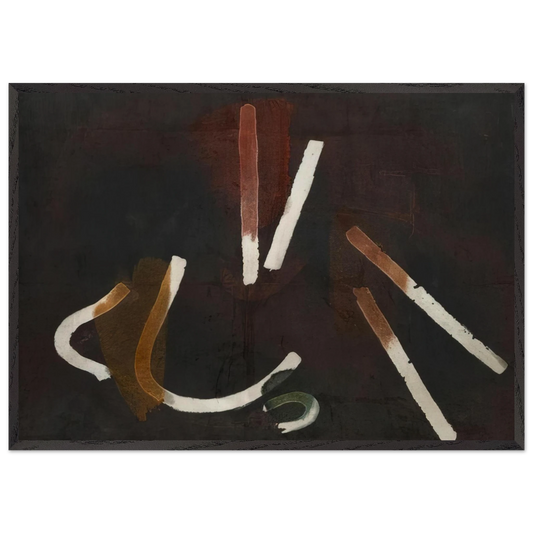 Composition Brun - 1933 - John Ferren 70x100 cm / 28x40 inches Framed Art Print – Black Wooden Frame
