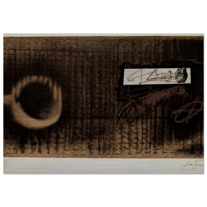 ETIQUETTE 1979 - Antoni Tapies Brushed Aluminum Print - 70x100 cm / 28x40 inches | Antoni Tapies Aluminum Print | Antoni Tapies Prints