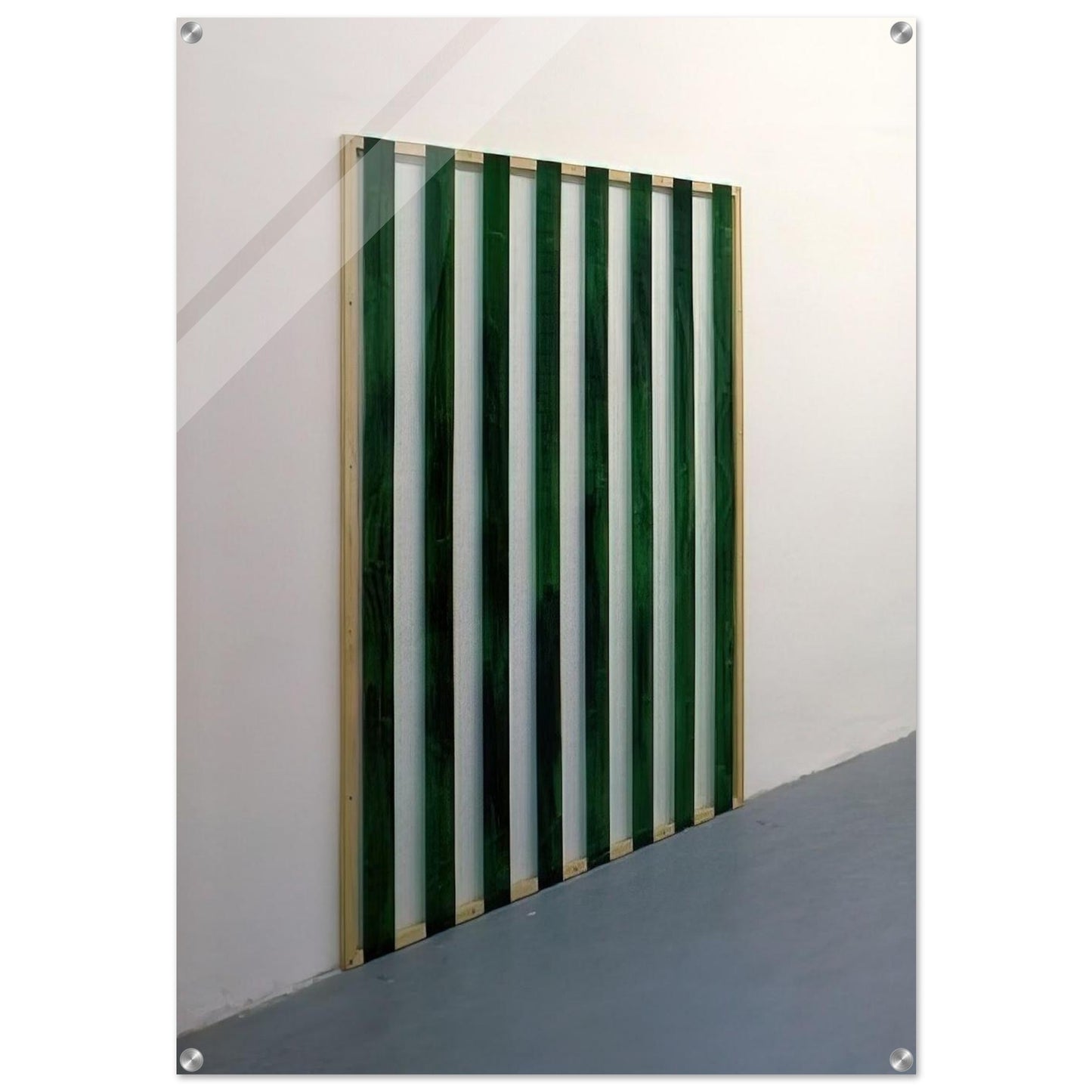 Reflets n°33 - Peinture sur plexiglas 12, travail situé - 1987 - Daniel Buren Acrylic Print - 70x100 cm / 28x40″ inches | Daniel Buren Wall Art | Daniel Buren Prints