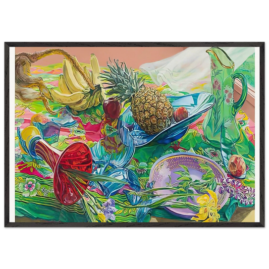 MONKEY BUSINESS 2005 - Janet Fish 70x100 cm / 28x40 inches Framed Art Print – Black Wooden Frame