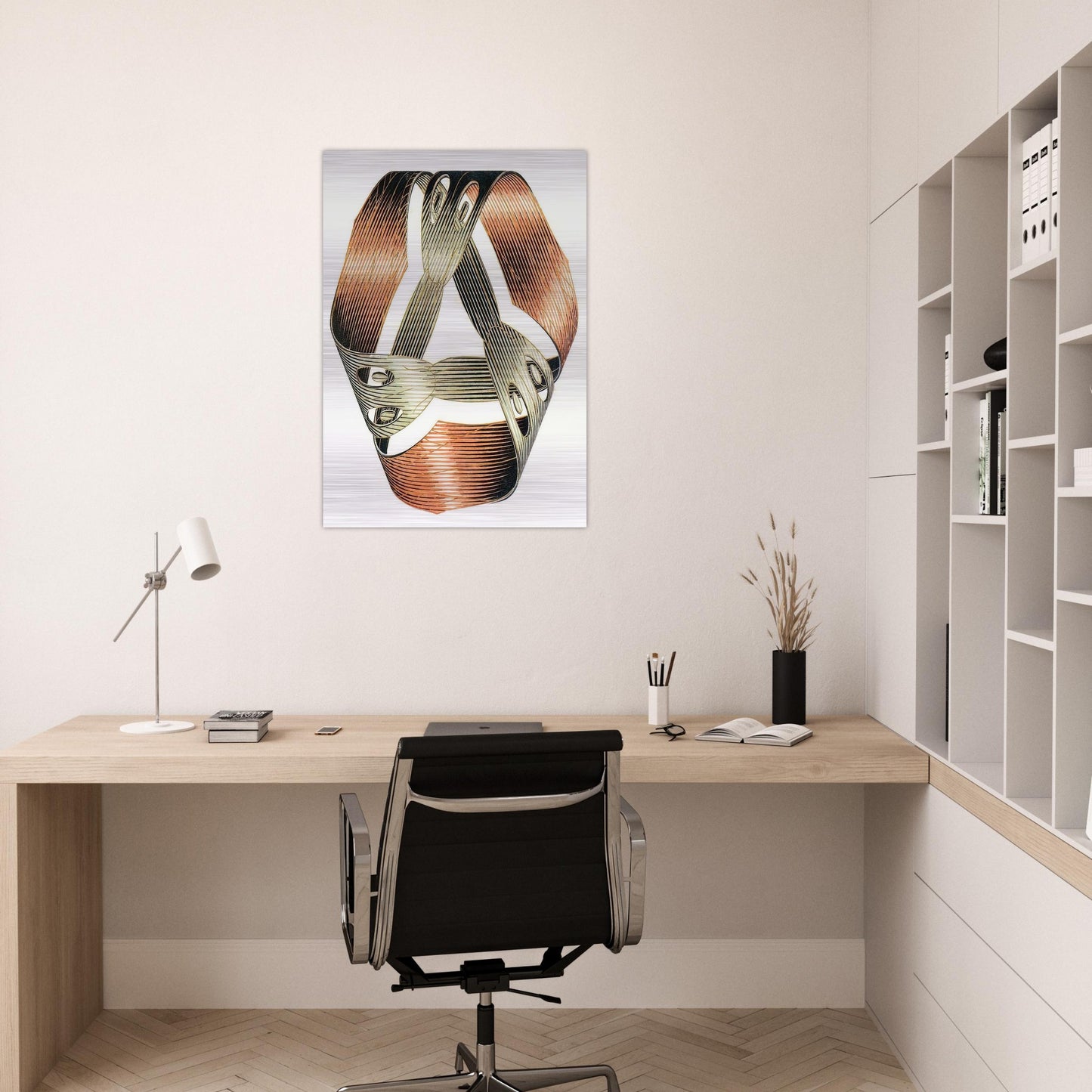 MOEBIUS STRIP I - MC Escher Brushed Aluminum Print - 70x100 cm / 28x40 inches | MC Escher Aluminum Print | MC Escher Prints