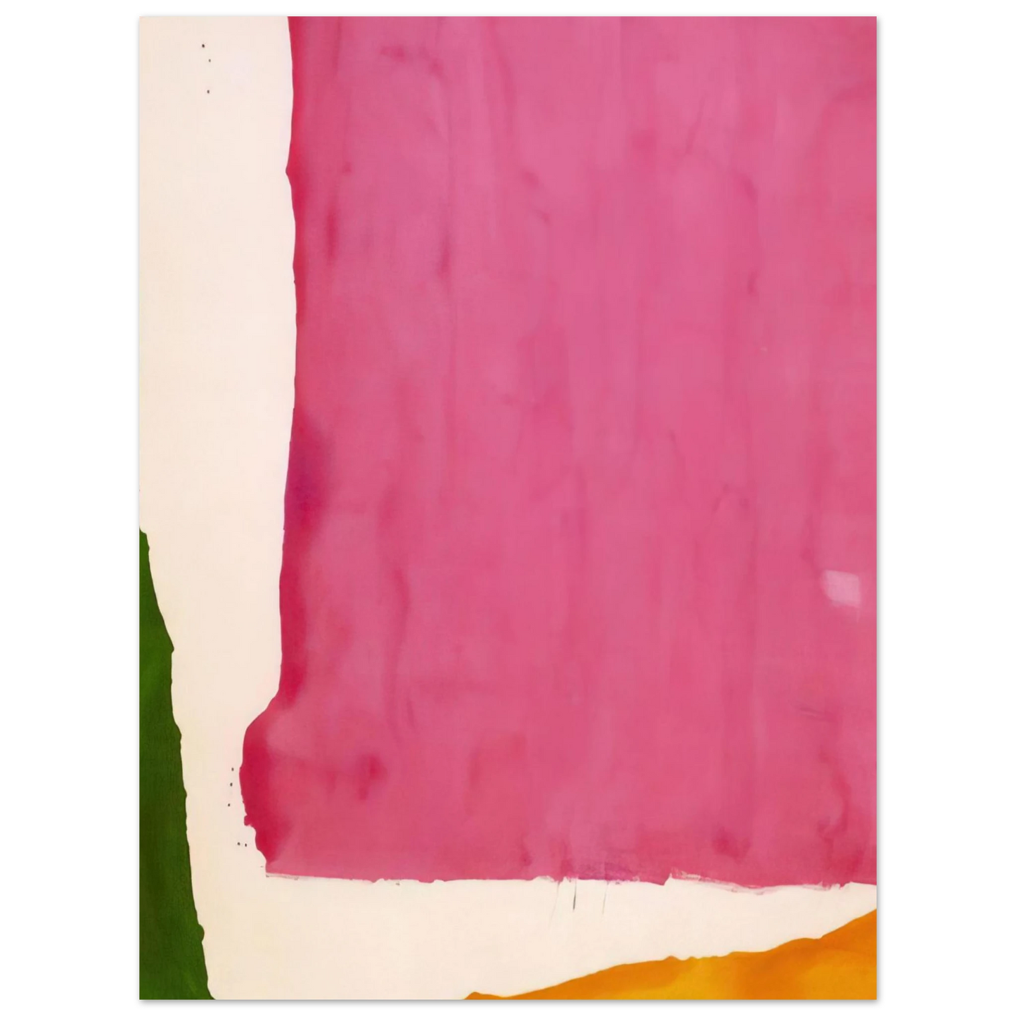 Helen Frankenthaler - Mauve District - 1966 Wall art - 28x43  cm / XL (11x17 inches) - Premium Wooden Framed Poster With Fine Art Paper-canvas - Black frame