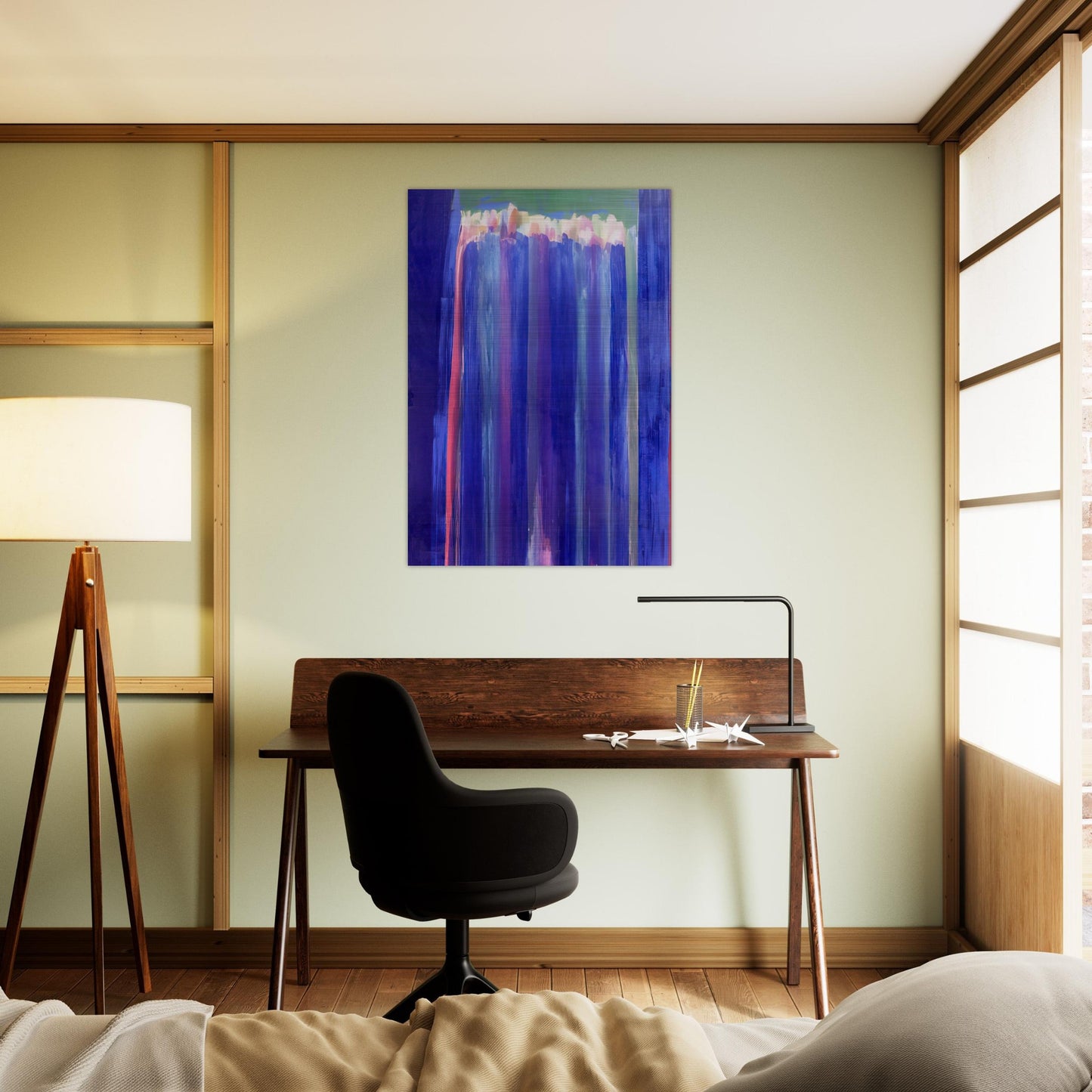 Marine Mystery - 1972 - Ronnie Landfield Brushed Aluminum Print - 70x100 cm / 28x40 inches | Ronnie Landfield Aluminum Print | Ronnie Landfield Prints