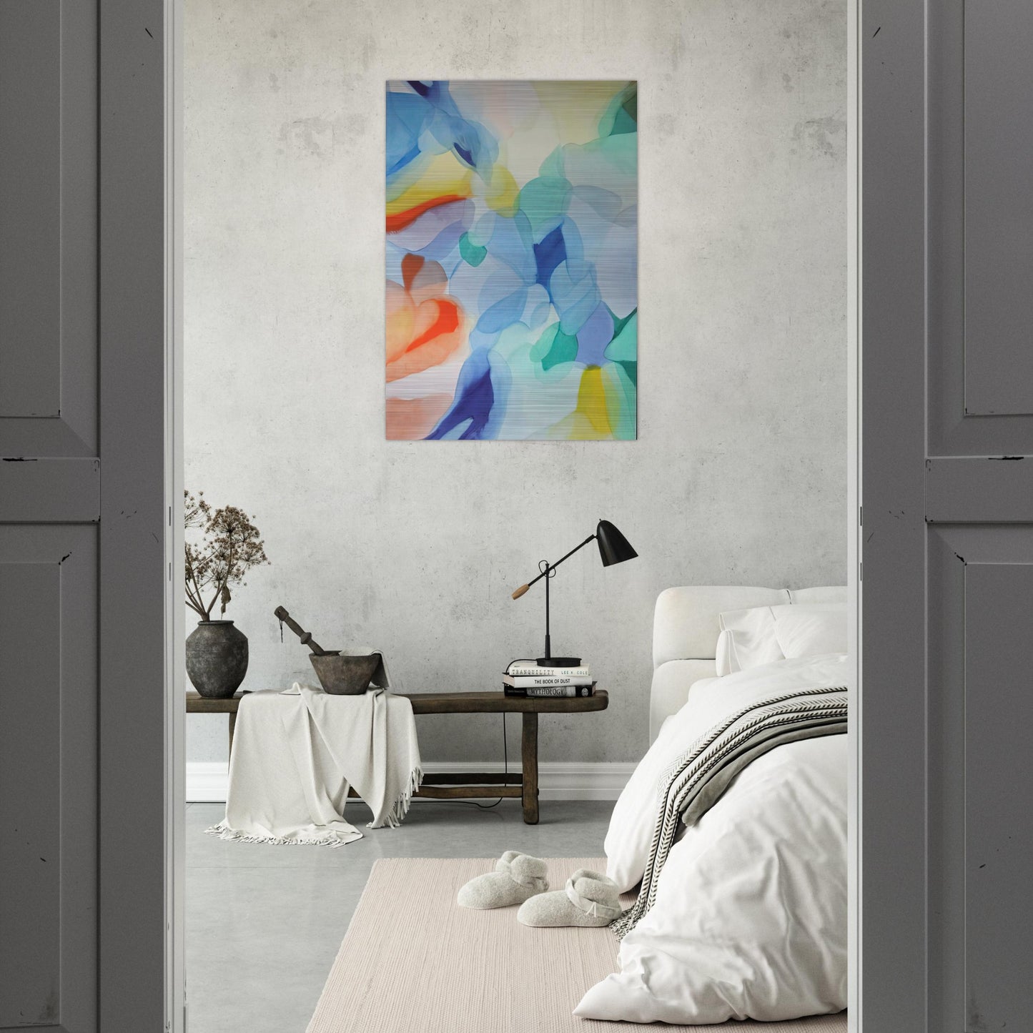 The Light in the Depths - Alice Baber Brushed Aluminum Print - 70x100 cm / 28x40 inches | Alice Baber Aluminum Print | Alice Baber Prints