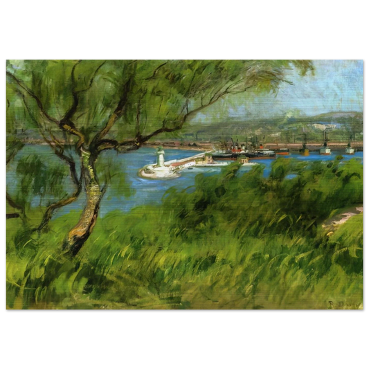 VIEW OF A PORT - Raoul Dufy Brushed Aluminum Print - 70x100 cm / 28x40 inches | Raoul Dufy Aluminum Print | Raoul Dufy Prints