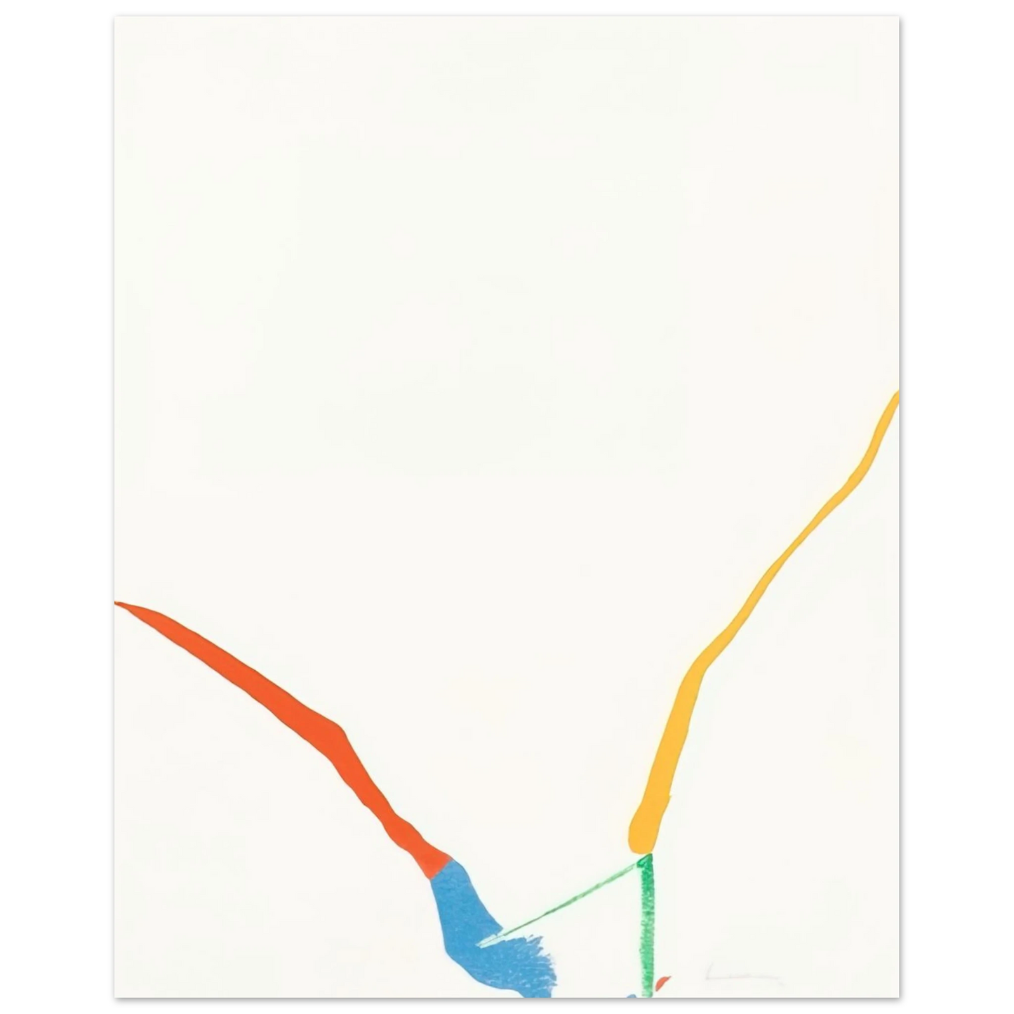 Helen Frankenthaler - What Red Lines Can Do - 1970 Wall art - 40x50 cm / 16x20 inches - Fine Art Poster-canvas - -
