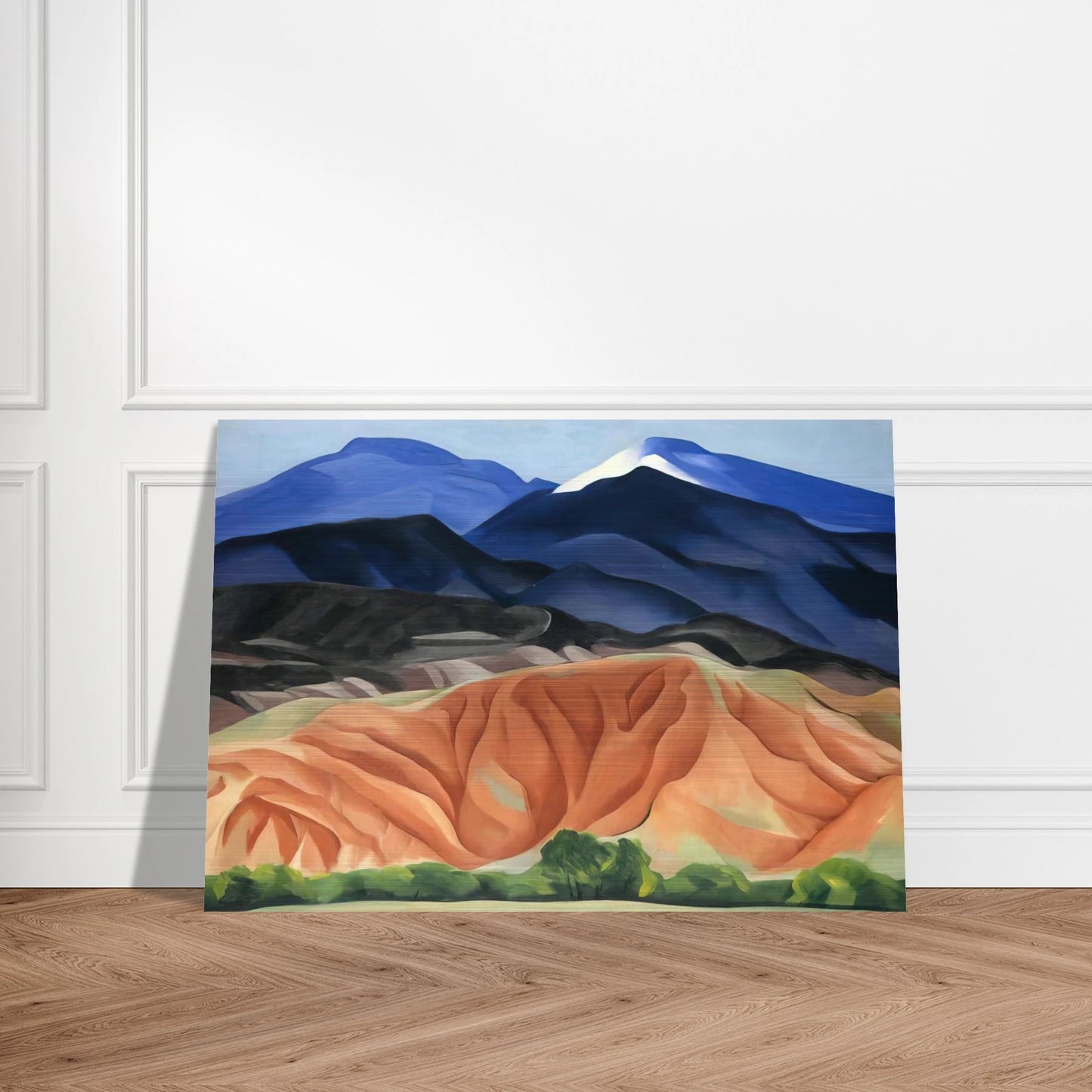 Black Mesa Landscape, New Mexico - Out Back of Mary`s II - Georgia O'Keeffe Brushed Aluminum Print - 70x100 cm / 28x40 inches | Georgia O'Keeffe Aluminum Print | Georgia O'Keeffe Prints