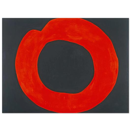 Jiro Yoshihara - Red Circle on Black - 1965  75x100 cm / 30x40inches Fine Art Poster