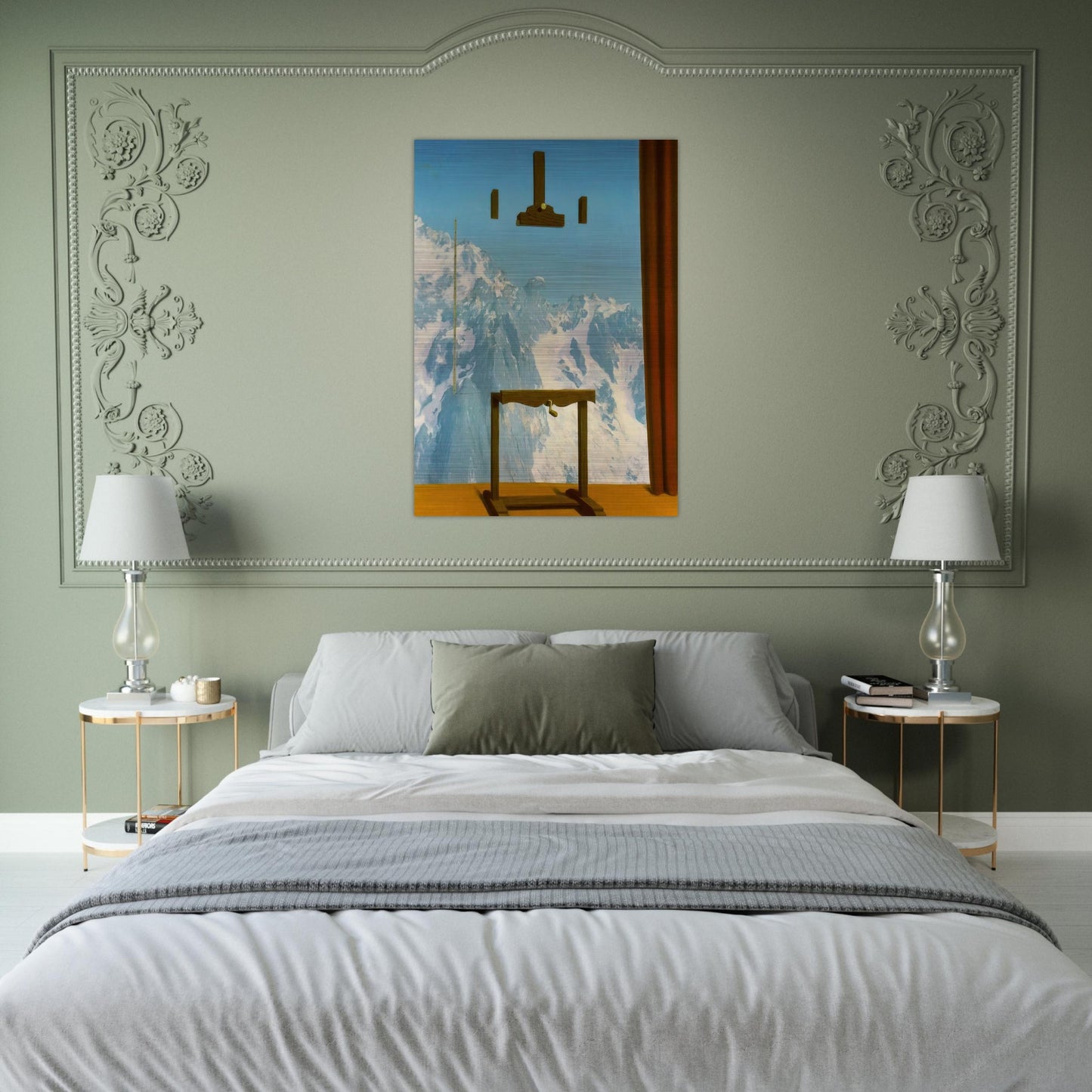 CALL OF PEAKS 1943 - Rene Magritte Brushed Aluminum Print - 70x100 cm / 28x40 inches | Rene Magritte Aluminum Print | Rene Magritte Prints