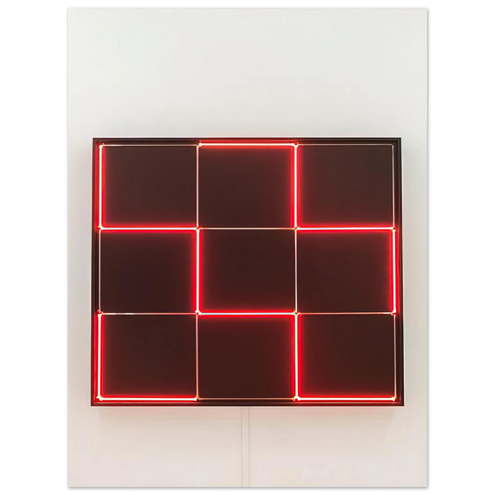 Francois Morellet - Tirets Neon 0Ã‚Â°-90Ã‚Â° avec 4 rythmes interferents - 1971  75x100 cm / 30x40inches Fine Art Poster