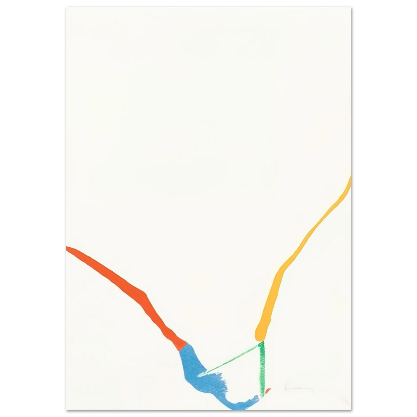 Helen Frankenthaler - What Red Lines Can Do - 1970 Wall art - 13x18 cm / 5x7 inches - Fine Art Poster-canvas - -