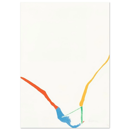 Helen Frankenthaler - What Red Lines Can Do - 1970 Wall art - 13x18 cm / 5x7 inches - Fine Art Poster-canvas - -