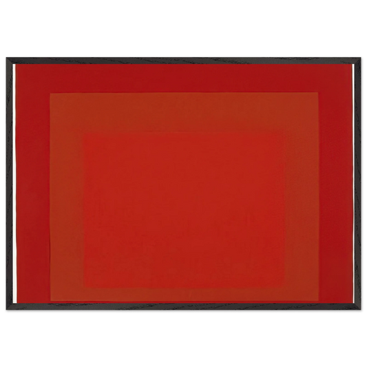 STUDY FOR HOMAGE TO THE SQUARE 1972 - Josef Albers 70x100 cm / 28x40 inches Framed Art Print – Black Wooden Frame